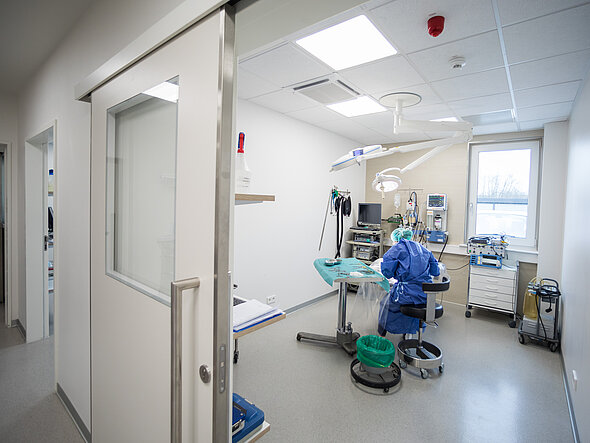 Blick in den 3. Weichteil-OP