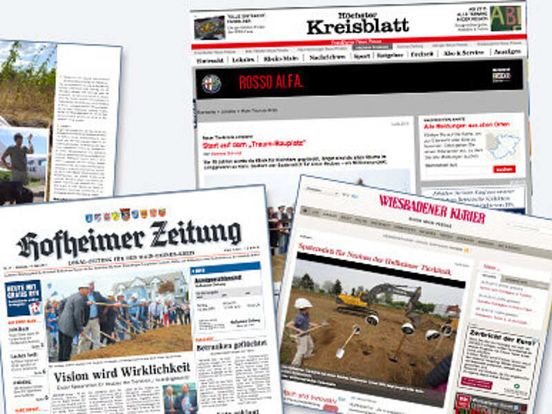 Auf diesem Bild ist eine Collage aus Screenshots von verschiedenen Zeitungsartikeln zu sehen, die in den letzten Jahren über die Tierklinik veröffentlicht wurden.